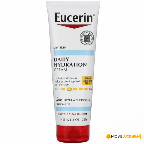    , SPF 30,  , Daily Hydration Cream, SPF 30, Fragrance Free, Eucerin, 226 