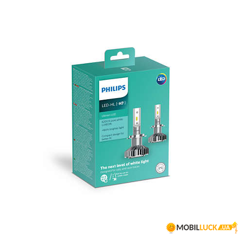  c Philips Ultinon H7 +160% 6200K 11972ULWX2