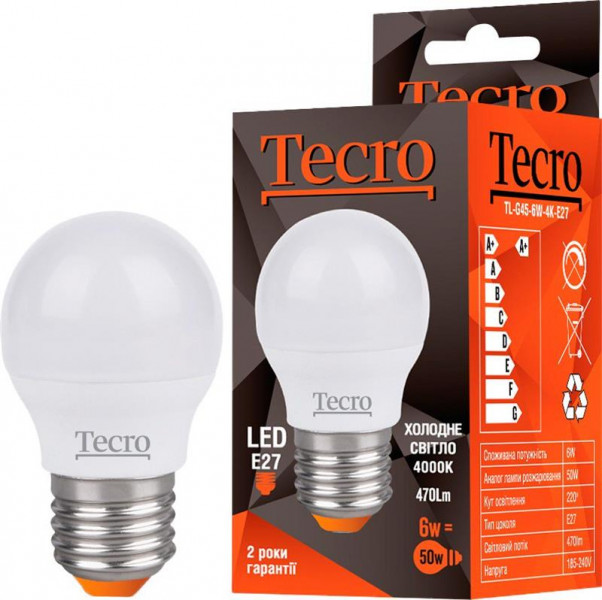   Tecro TL-G45-6W-4K-E27