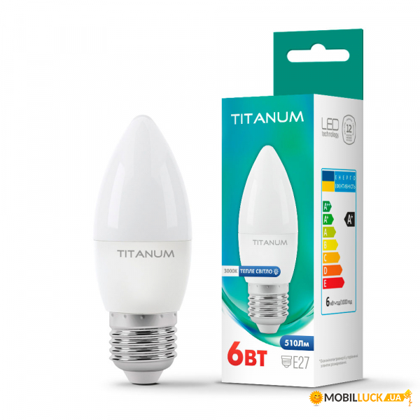 LED  TITANUM C37 6W E27 3000K (TL3706273)