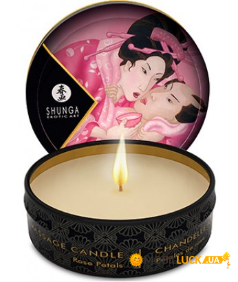   Shunga Massage Candle Rose Petals 30ml