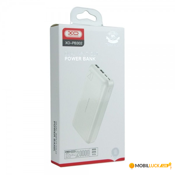  Power bank XO PB302-W 20000 mAh White