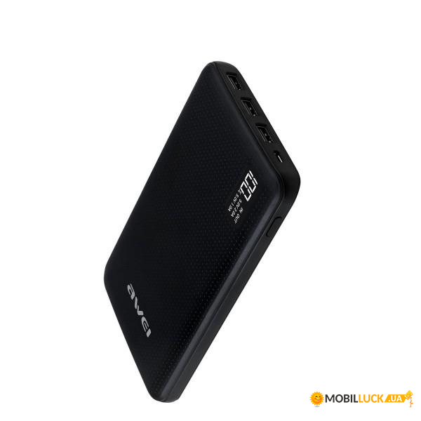 Power bank Awei c LCD P56k 30000 mAh |3USB, 2A| black