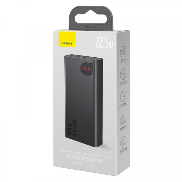  Baseus Adaman Metal Digital Display QC 22.5W 20000mAh  (PPAD000101)