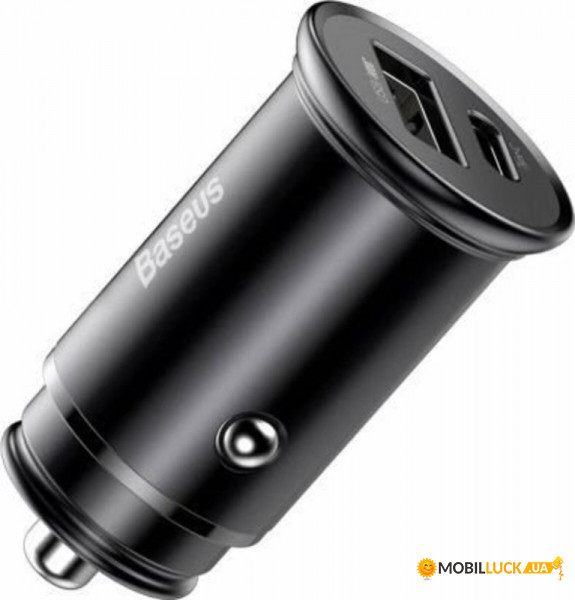    Baseus Circular Metal PPS Quick Charger Car Charger 30W (VOOC)