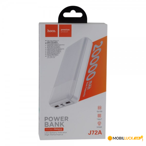  Power bank Hoco Easy travel J72A-W 20000 mAh White