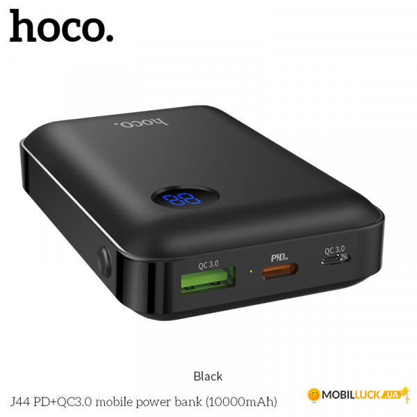   Hoco with display J44 10000mAh Black