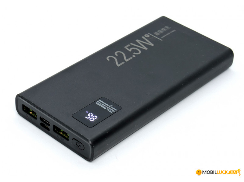  Power Bank HQ-Tech PD22.5W-10 Black, 10000mAh, 22.5W, SCP/PD, LCD, Box