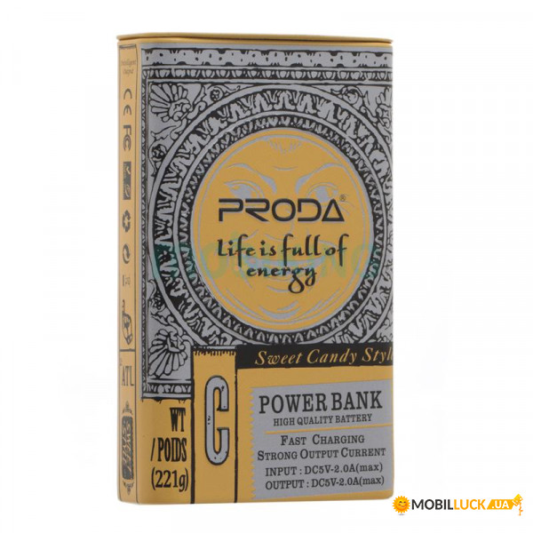   Power Bank Proda Cooltaste PPL-24 10000mAh Orange