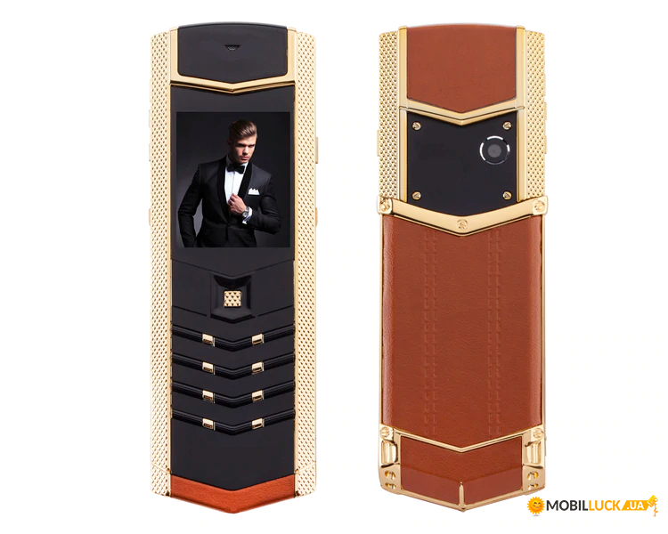   H-Mobile V1 (Hope V1) brown-gold. Vertu design