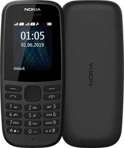   Nokia 105 2019 Single Sim Black