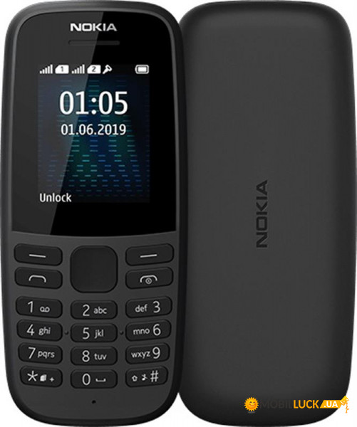   Nokia 105 2020 Single Sim Black