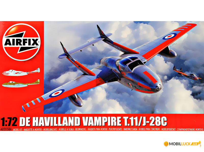   De Havilland Vampire T.11/J28C Airfix (AIR02058A)