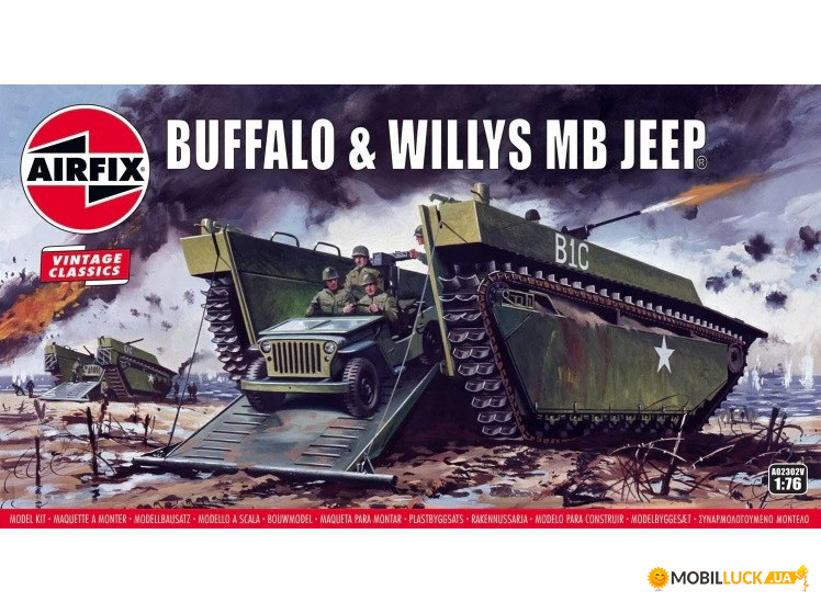  LVT Buffalo   Willys MB (2   ) Airfix (AIR02302V)