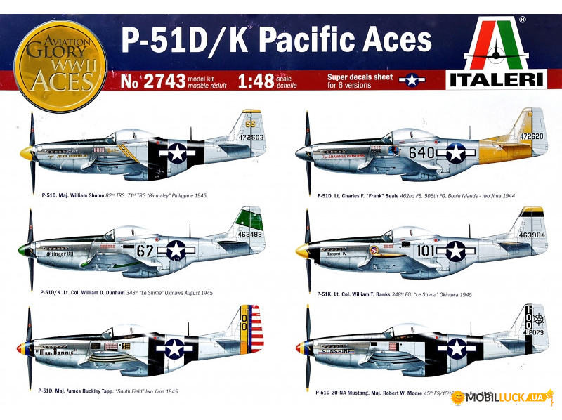  P-51 D/K Pacific Aces ITALERI (IT2743)