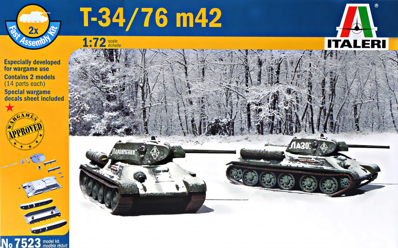  T34/76 . 1942 ., 2 . ITALERI (IT7523)