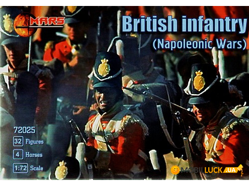 British infantry, Napoleonic Wars Mars Figures (MS72025)