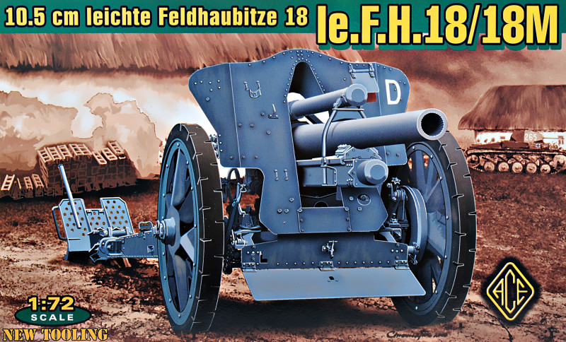 German leFH 18 105mm Field Howitzer ACE (ACE72216)