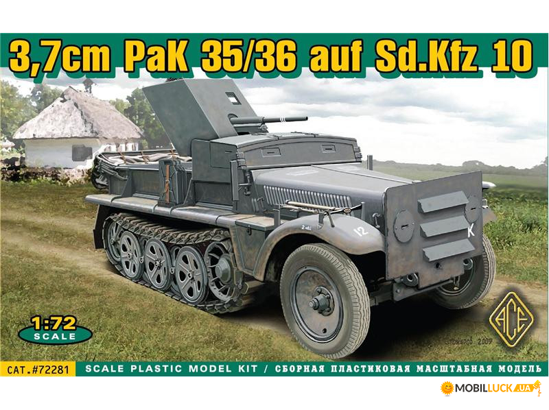  37mm PaK 35/36 auf Sd.Kfz 10 ACE (ACE72281)