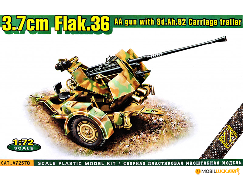   FlaK.36 3.7cm   Sd.Ah.52 ACE (ACE72570)