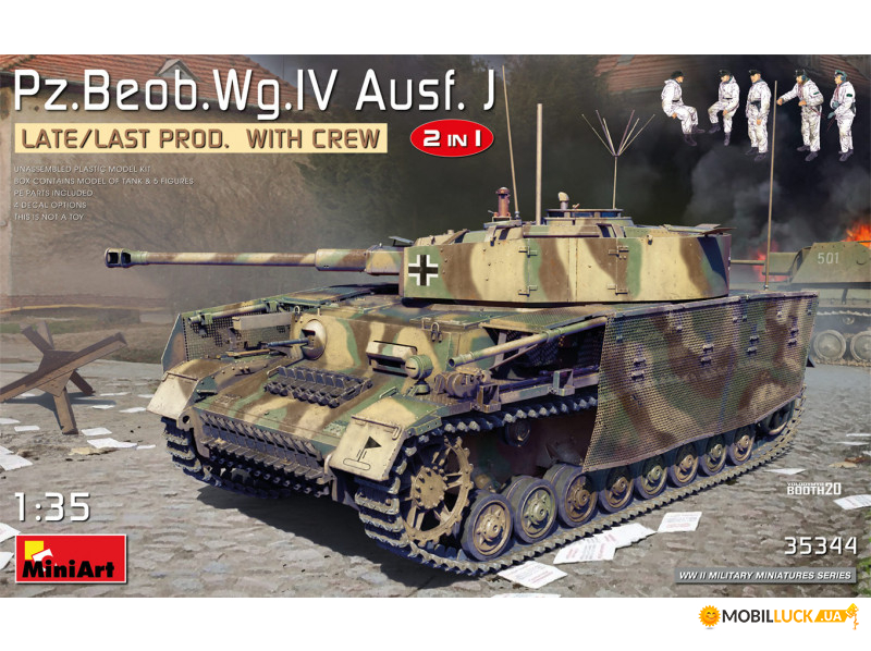   Pz.Beob.Wg.IV Ausf. J (/ ). 2  1   MINIART (MA35344)