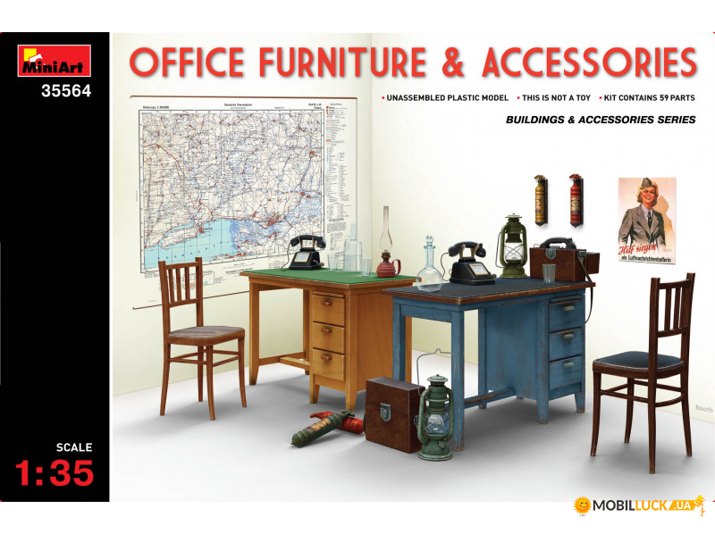  MiniArt Office Furniture & Accessories (MA35564)