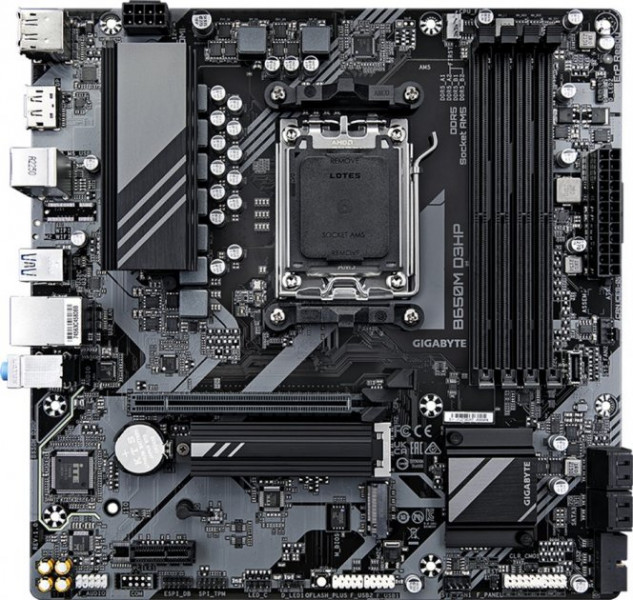   GIGABYTE B650M D3HP sAM5 B650 4xDDR5 M.2 HDMI DVI mATX (B650M_D3HP)