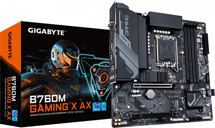   GIGABYTE B760M GAMING X AX s1700 B760M 4xDDR5 M.2 HDMI DP mATX (B760M_GAMING_X_AX)