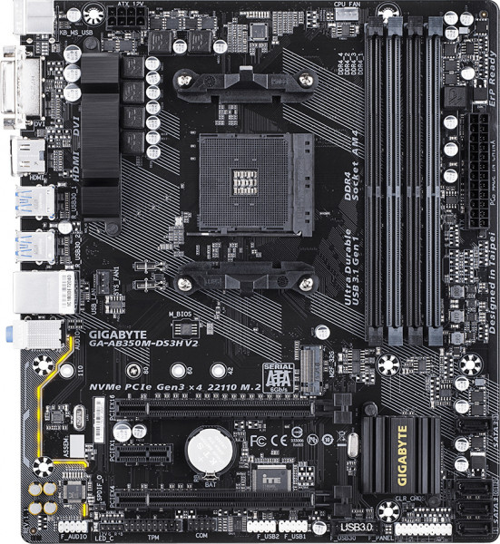   Gigabyte GA-AB350M-DS3H V2 (sAM4)