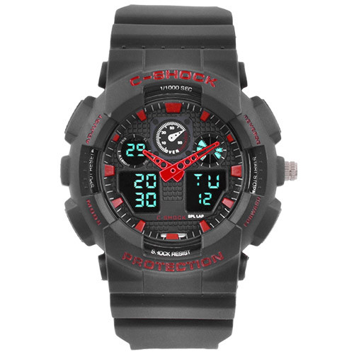   C-SHOCK GA-100 Black-Red,  7  (5271)