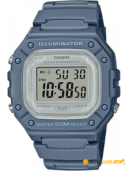  Casio Digital Blue (W-218HC-2AV)