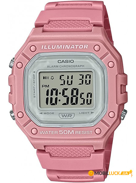  Casio Digital Pink (W-218HC-4AV)