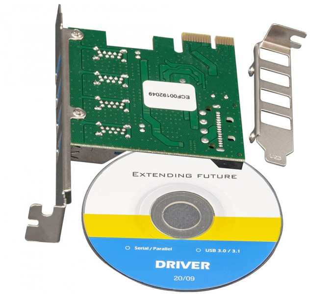  Frime VIA VL805 (ECF-PCIEtoUSB008.LP) PCI-E-4xUSB3.0