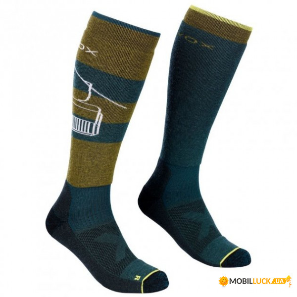   Ortovox FREE RIDE LONG SOCKS M green moss - 45-47 - / (025.001.0105)