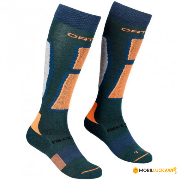   Ortovox SKI ROCKNWOOL LONG SOCKS M pacific green 45-47 - - (025.001.0121)