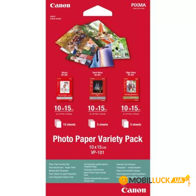  Canon 4x6 VP101S Photo Paper Variety- Pack (0775B078)