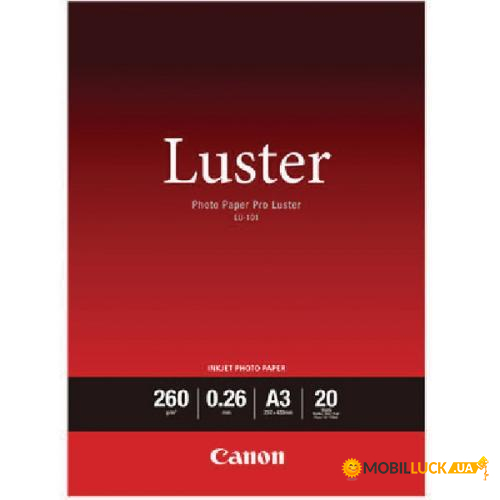  Canon A3 Luster Paper LU-101, 20. (6211B007)