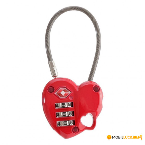 - Munkees TSA Combi Lock Heart red (3606-RD)