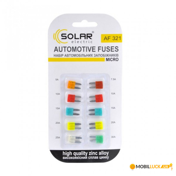   MICRO   (5A, 7.5A, 10A, 15A, 20A, 25A, 30A) 10 Solar (AF321)