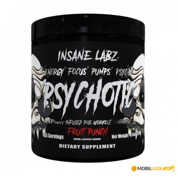  Insane Labz Psychotic Black 216g Fruit Punch 100-75-4895241-20