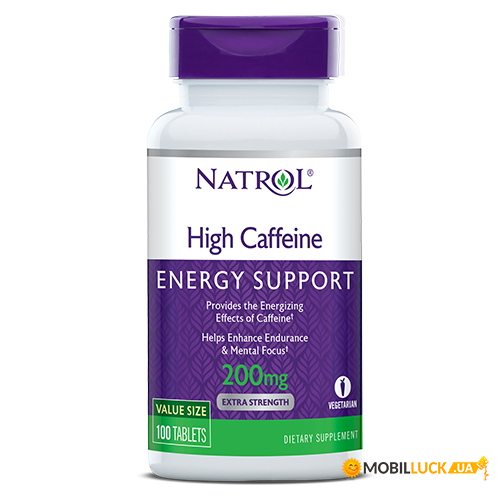  Natrol High Caffeine 200mg 100  