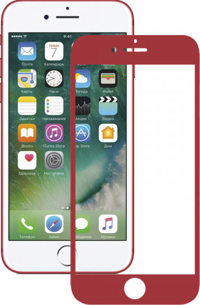   Mocolo 3D Full Cover Tempered Glass iPhone 7 Red #I/S