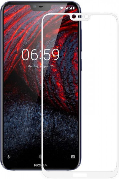   Mocolo 2.5D Full Cover Tempered Glass Nokia 6.1 Plus White #I/S