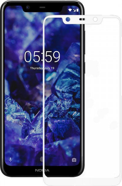   Mocolo 2.5D Full Cover Tempered Glass Nokia 5.1 Plus White #I/S