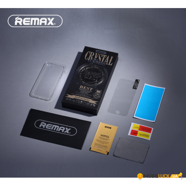  c Remax Crystal (Set:Glass + TPU Case) iPhone 7/8 Black (BS-000039137)