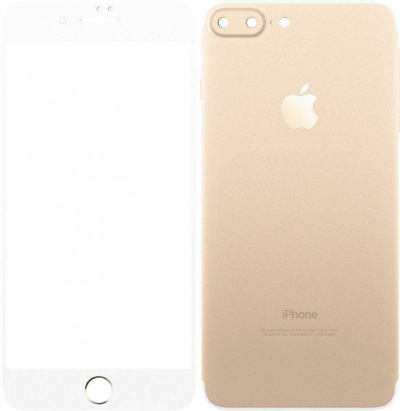   TOTO 2,5D Full cover Tempered Glass front and back for iPhone 7 Plus Gold #I/S