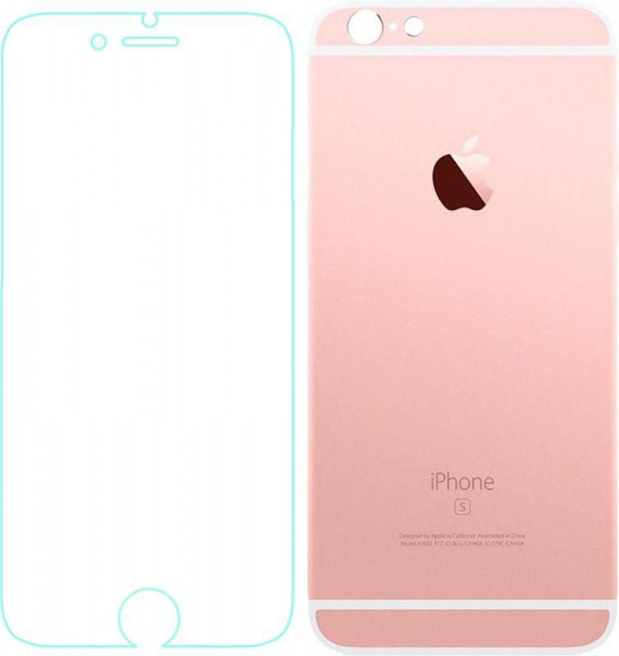   TOTO Metal Tempered Glass 0.2 mm front and back iPhone 6/6s Rose Gold #I/S