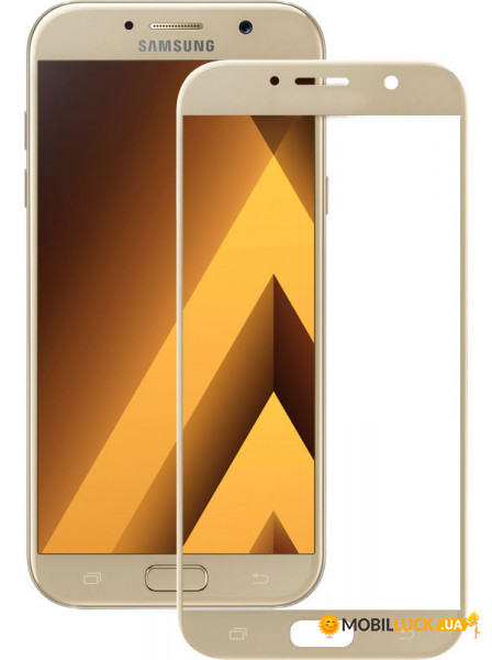   TOTO 2.5D Full Cover Tempered Glass Samsung Galaxy A7 2017 SM-A720 Gold #I/S