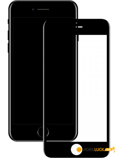   TOTO 4D Full Cover Tempered Glass iPhone 8 Black #I/S