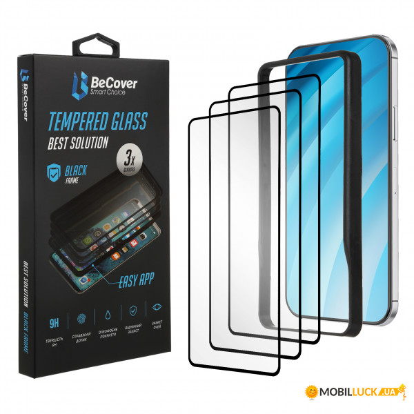   Premium 3  Easy Installation BeCover  Xiaomi Redmi 9A / Redmi 9C Black (705480)